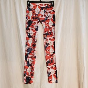 3for$25 santa leggings small 3/5 Christmas